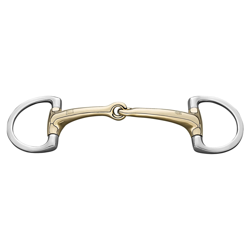 Dynamic RS Bradoon Single Jointed Eggbutt- D shaped rings