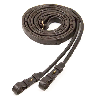 Schockemohle Rubberized Reins Rolled With Hook & Stud