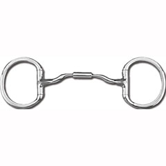 Myler Eggbutt without Hooks With Stainless Steel Low Port Comfort Snaffle MB 04